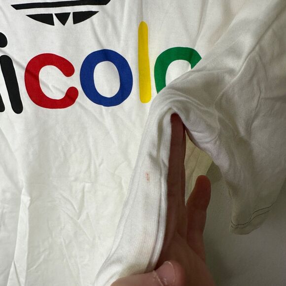 Adidas Men's 2XL T Shirt Adicolor White Series Y2K 2005 Graphic Short Sleeve - Picture 7 of 8